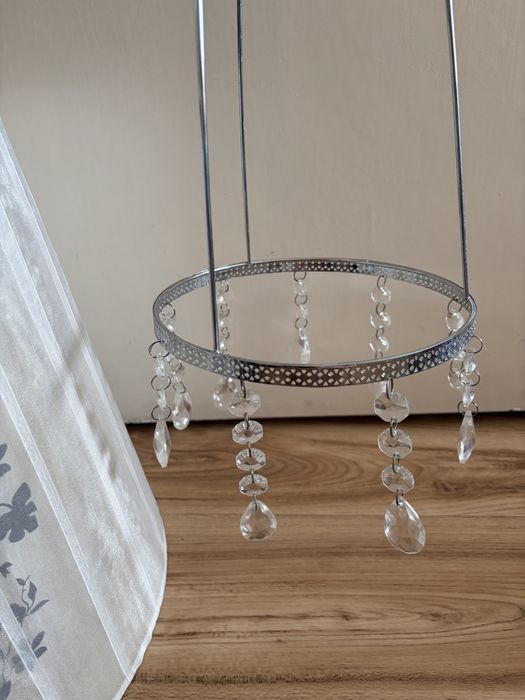 Elegancki dwuczęściowy abażur / klosz do lampy z kryształkami