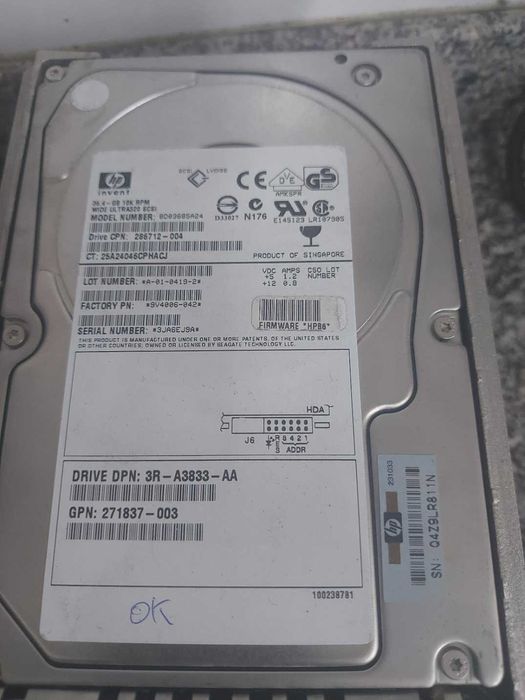 Discos HP 18.2GB a 300GB SCSI Ultra 320 3.5" Hot-Plug