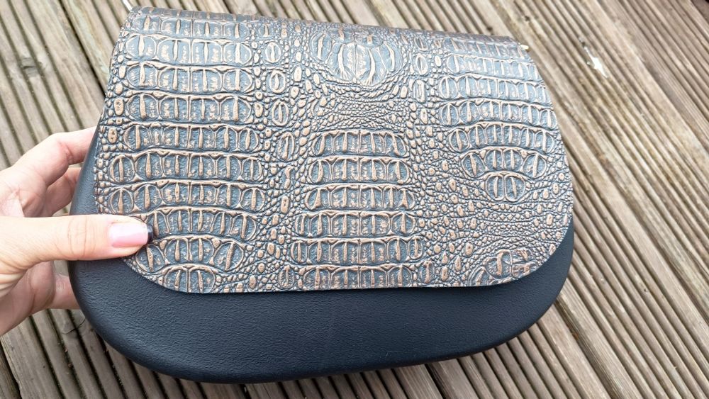 Zestaw obag shoulder Nero klapka miedziana magnes pasek