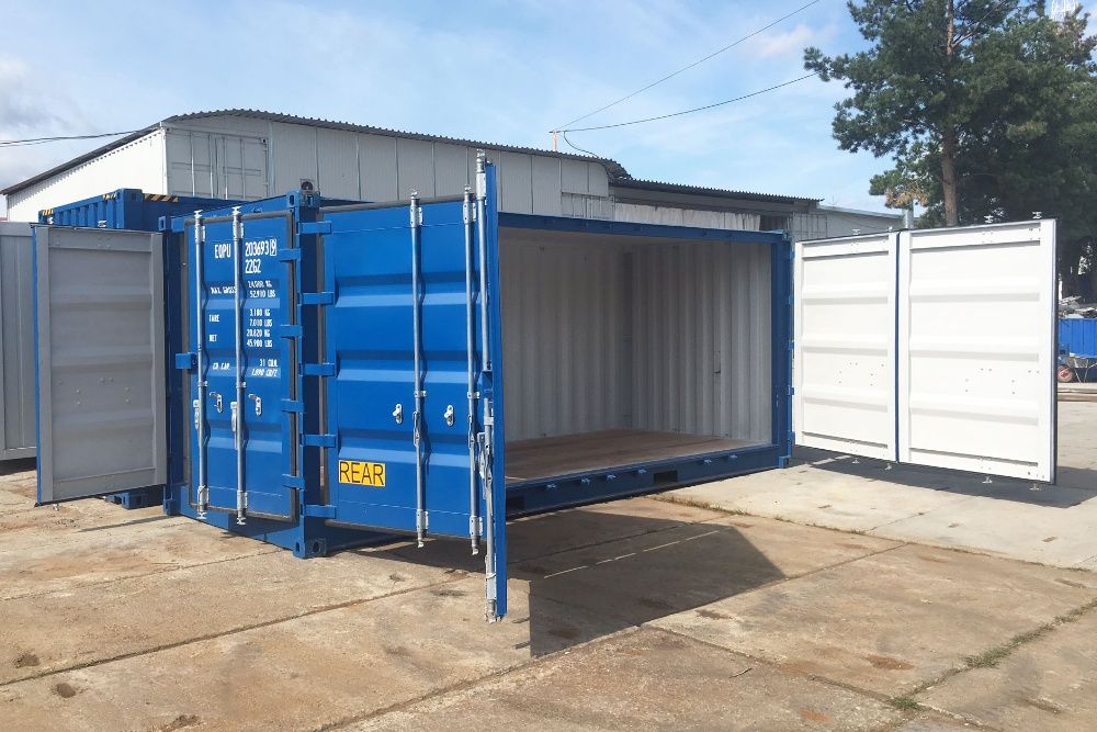 Kontener morski kontener magazynowy 20dv open side otwierany długi bok