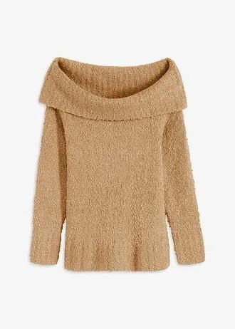 B.P.C sweter carmen boucle beżowy r.40/42