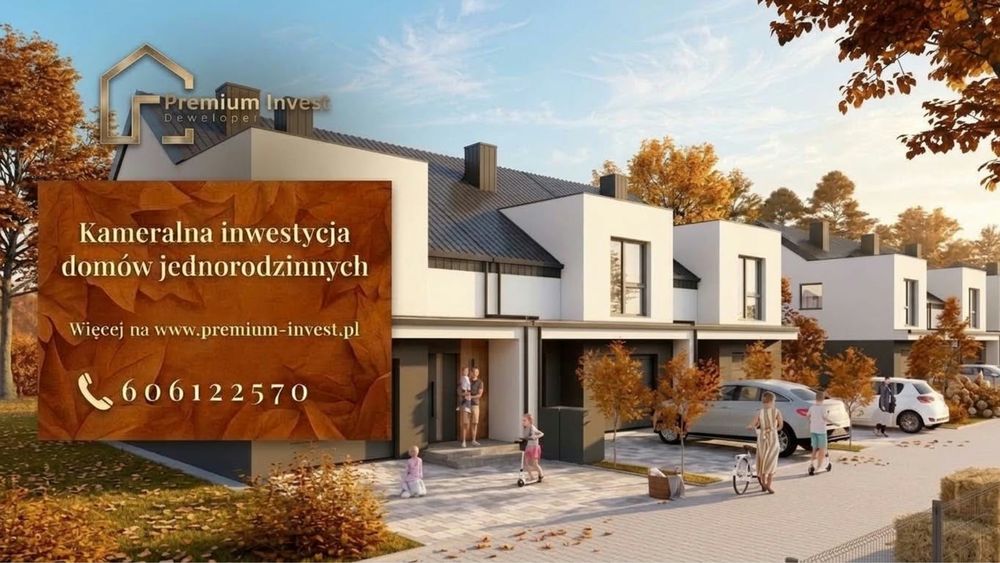 Gotowy dom z garażem, stan deweloperski Premium