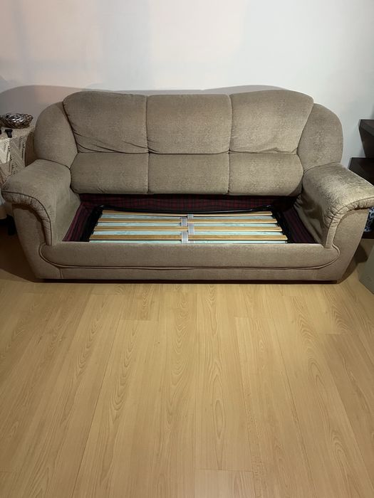 Sofá cama + 2 poltronas