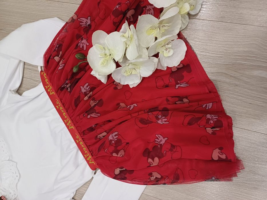 Spódniczka tiulowa na święta, spódnica świąteczna,z myszką Minnie 122