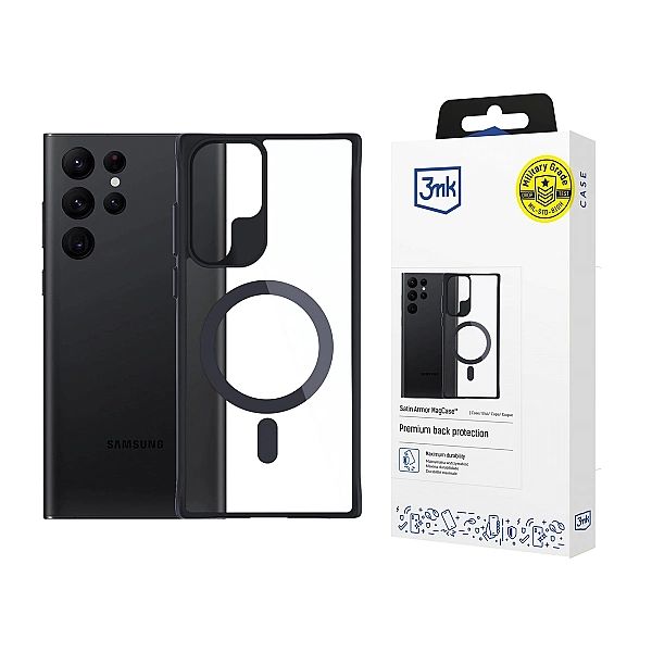 Etui 3mk Satin Armor MagCase na Samsung Galaxy S24 Ultra - przezroczys