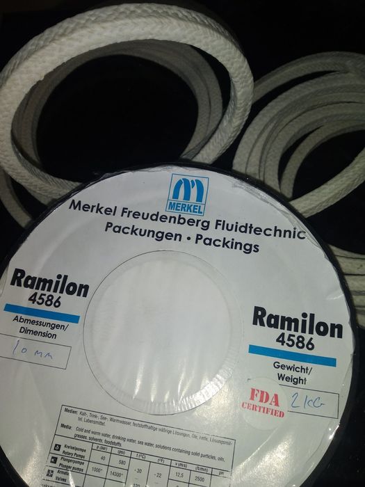 Фторопластовая пищевая графитовая НГС ТМГ ТРГ МС набивка сальниковая