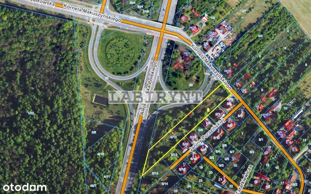 7123m2, szer. 30m, Warunki Zabudowy na 16 budynków mieszkalnych
