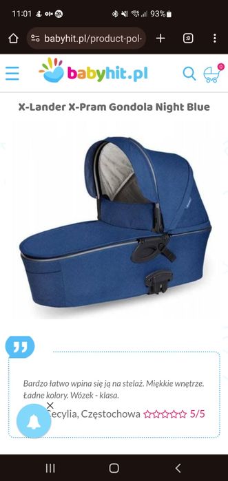 Gondola z adapterami xpram