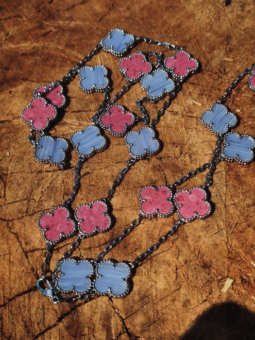 Комплект ван кліф van cleef клевер колье браслети