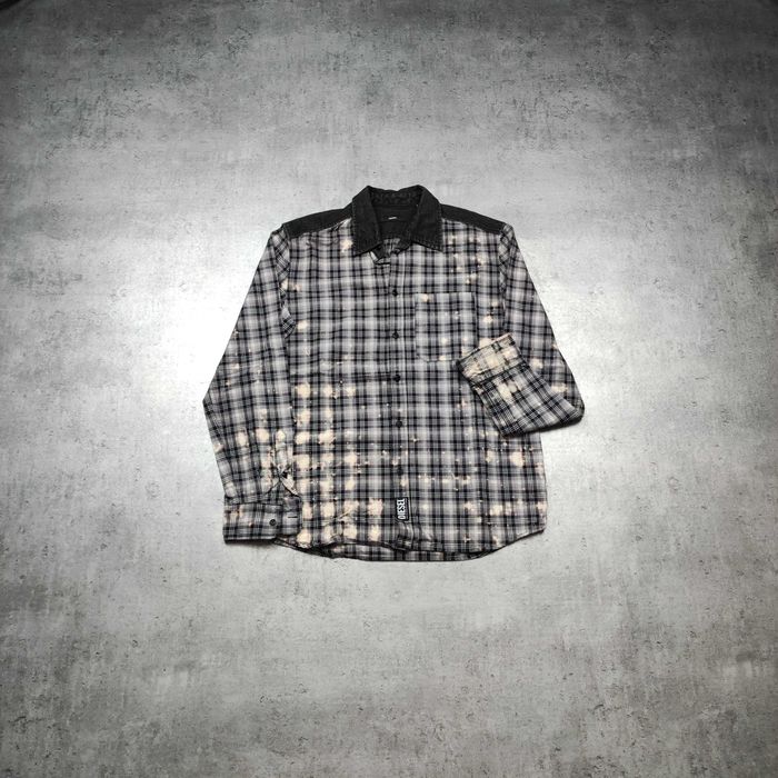 MĘSKA PREMIUM Koszula Designer Kratka Haft Logo Diesel Industry Jeans