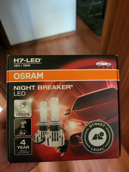 Lâmpadas OSRAM Night Breaker LED H7 – Homologadas, como novas