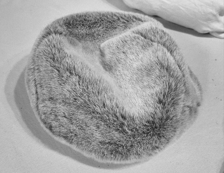 Toczek a'la norka , futro sztuczne czapka