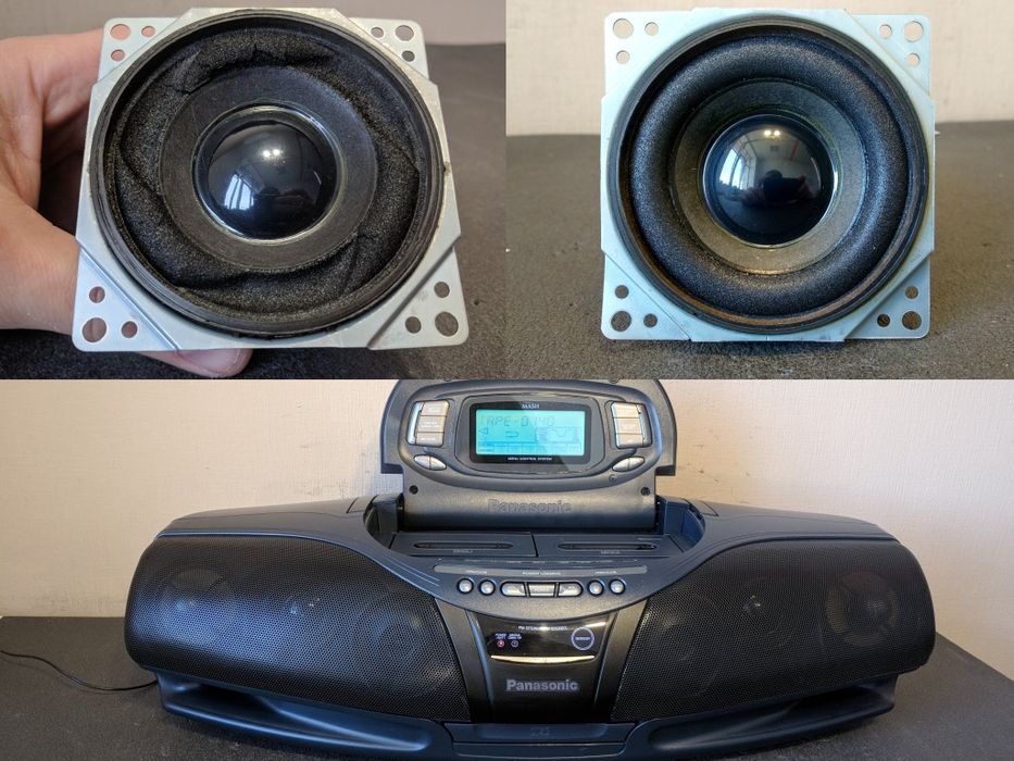 Замена подвесов Panasonic cobra RX DT-75 ремонт динамиков EAS8PL159А