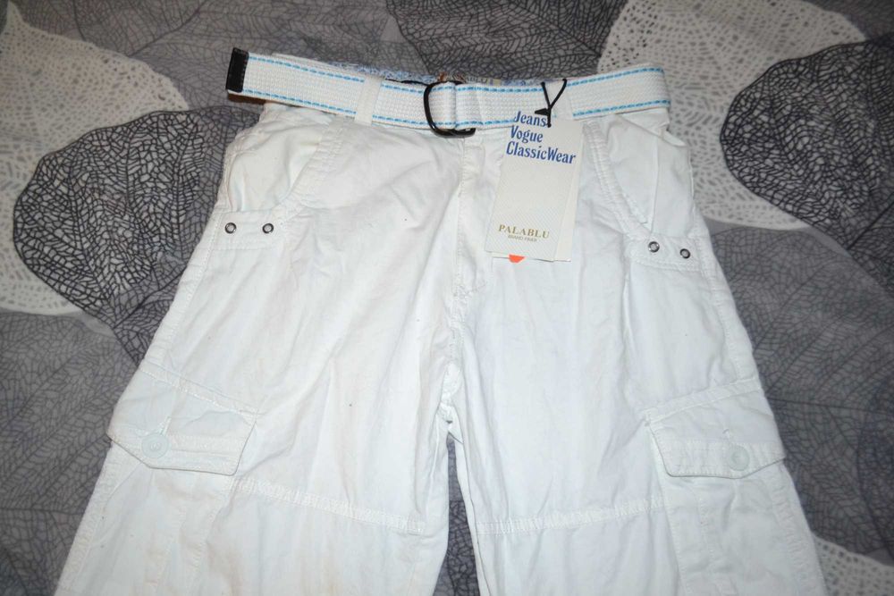 nowe szorty z paskiem, rozmiar L