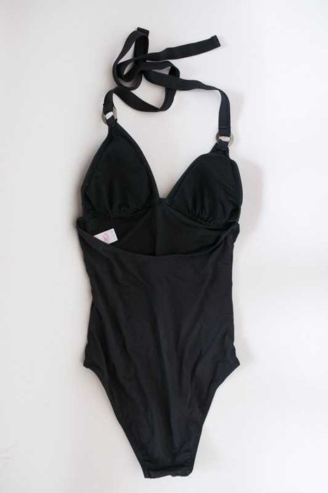 Czarny kostium kapielowy jednoczesciowy vintage sexi retro