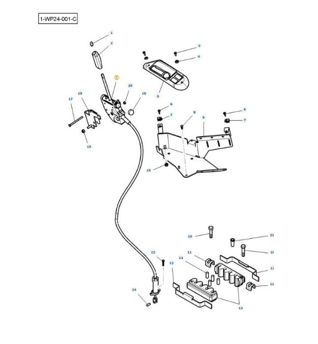 Linka sterowania hydrauliki Massey Ferguson