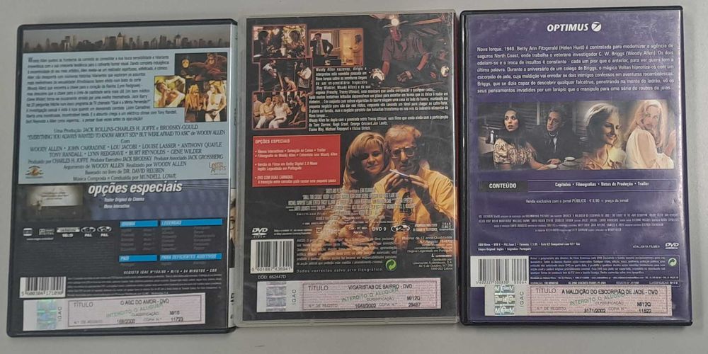 Pack com 5 Filmes do Woody Allen