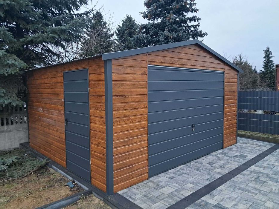 Garaż blaszany 4x5. WZMOCNIONY PROFILAMI. Producent. CAŁA Polska