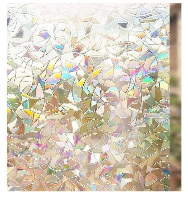 Tęczowa folia okienna zapewniająca prywatność
60x200