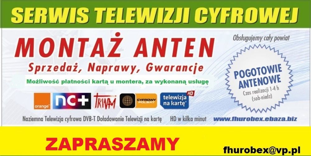 Montaż ustawianie anten TV SAT Serwis #Lubin,Polkowice