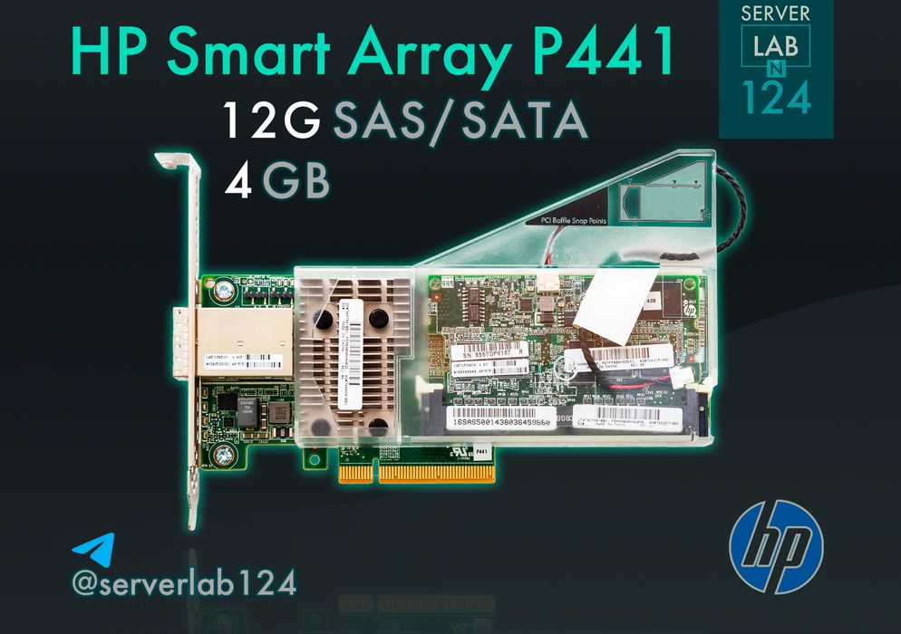 RAID-кoнтpoлep HP P441/4GB FBWC 12Gb 2-port Ext SAS | 749798-001