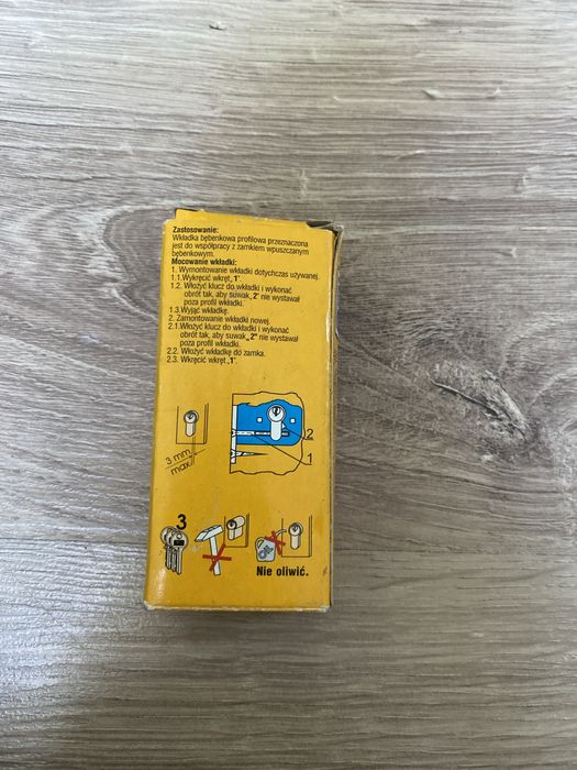 Wkładka bębnowa do drzwi zamek