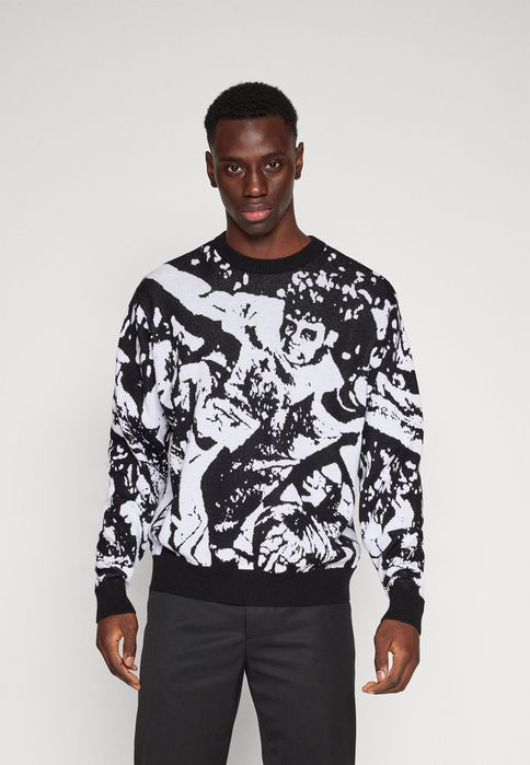 Sweter mix wzorów bawełniany unisex Obey S