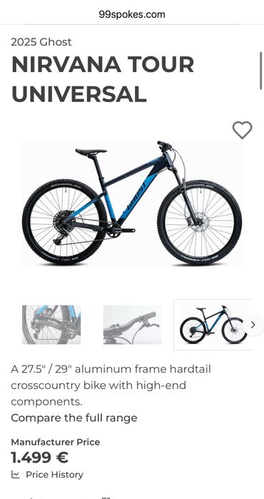 НОВИЙ БЕЗ ПРОБІГУ Ghost Nirvana 29 Sram X01 Rock Shox 120 мм Документи
