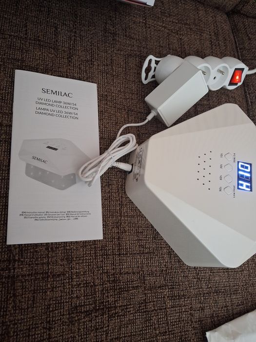 Semilac Lampa do paznokci i hybryd UV LED 36/54w Biała Diamond Collection