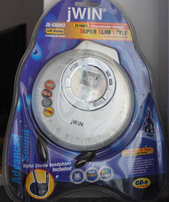 Fabrycznie zapakowany przenośny odtwarzacz CD jWin JX-CD293 (Discman)
