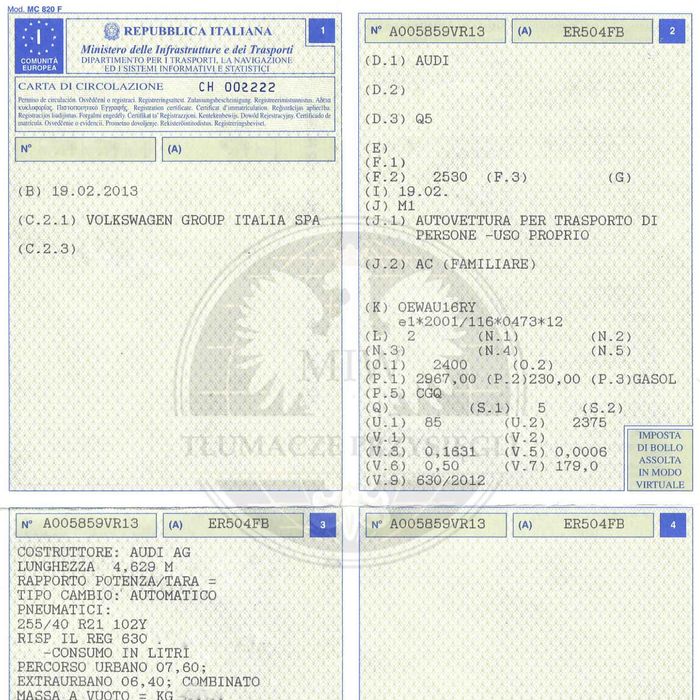 Zaginiony włoski dowód rejestracyjny? Rejestracja pojazdów WŁOCHY