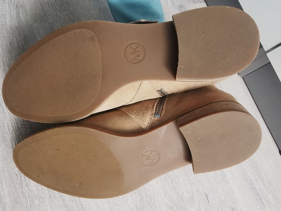 Nowe 40.5/41 zamszowe Michael Kors botki sztyblety skóra naturalna