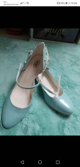 Buty ślubne Witt turkus błękit
