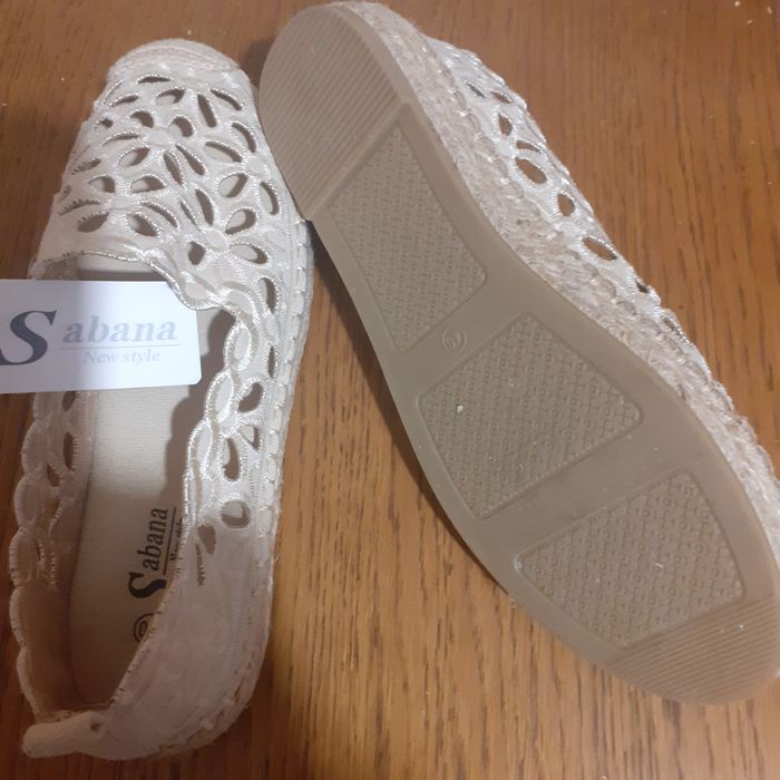 Ażurowe,tekstylne buty .