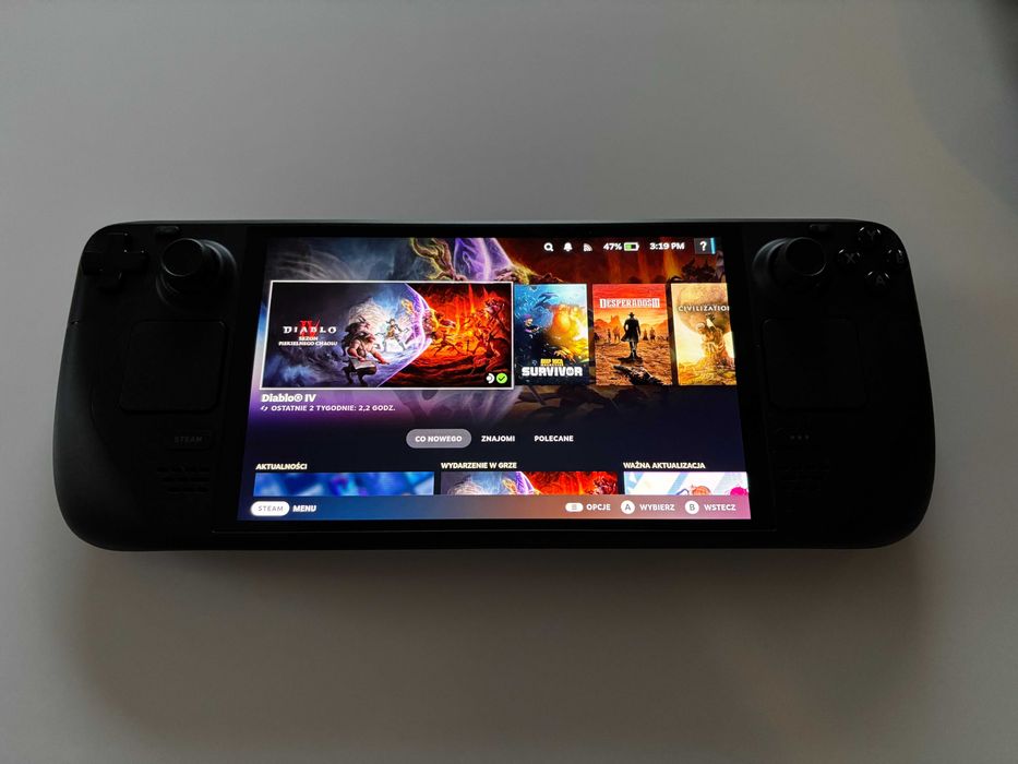 Steam Deck OLED 512GB, bateria 100%, jak nowy, rękojmia do 9.07