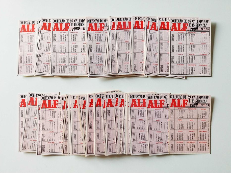 coleção ALF (todos os 69 calendários) | Impala, 1989