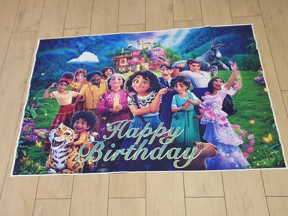 Baner urodzinowy Encanto Happy Birthday dekoracja impreza dla d