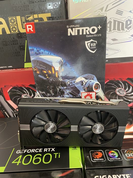 Відеокарта Sapphire RX 570 Nintro+ 8gb гарний стан.