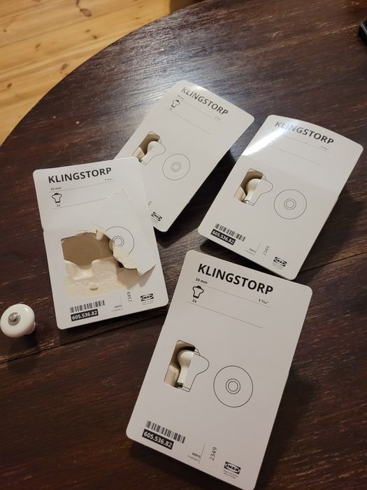 KLINGSTORP IKEA Gałka uchwyt kremowy/chrom, 30 mm
Gałka, kremowy/chrom