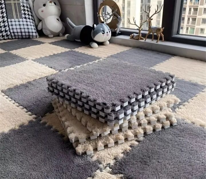 Коврик-пазл. Килимок. Плюшевий та теплий.