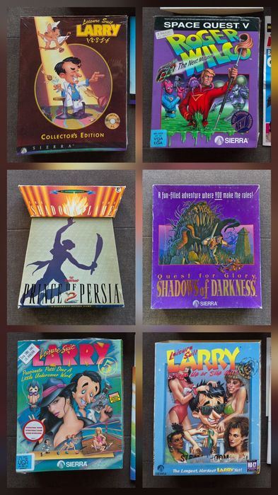 PC Big Box jogos computador Prince Quest Shadows Larry Space