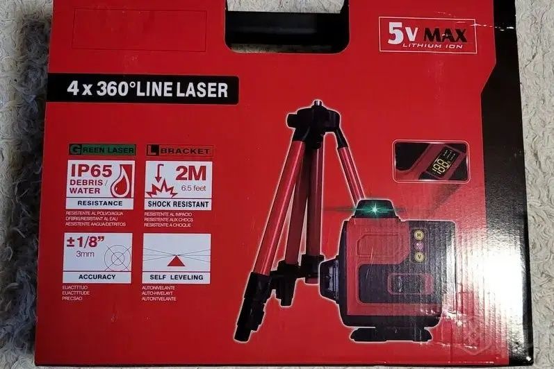Лазерный уровень Лазерний рівень 16 ліній 4d зі штативом в кейсе