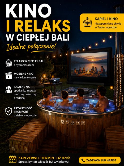 Mobilna Balia jacuzzi oraz mobilna sauna na WYNAJEM