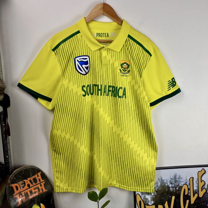 New Balance South Africa Cricket protea Blockcore T-shirt 90s Jersey