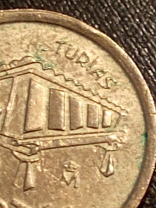 5 pesetas Espanha 1995 - Astúrias - Com erro - Soberba