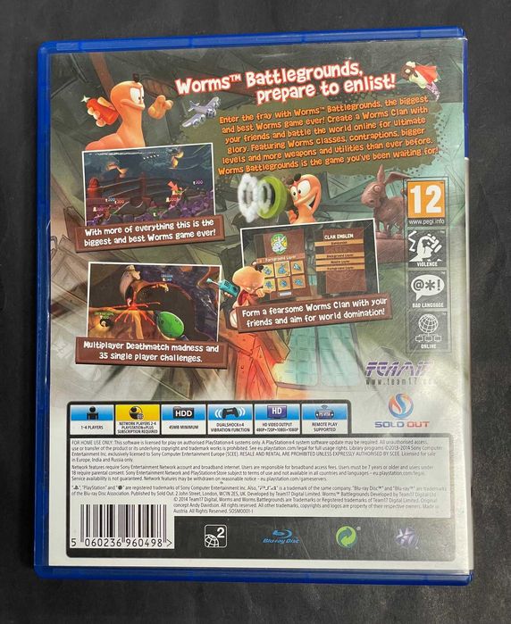 Worms Battlegrounds PS4