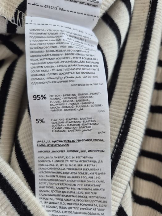 Sukienka w paski prążkowana bawełna ciążowa