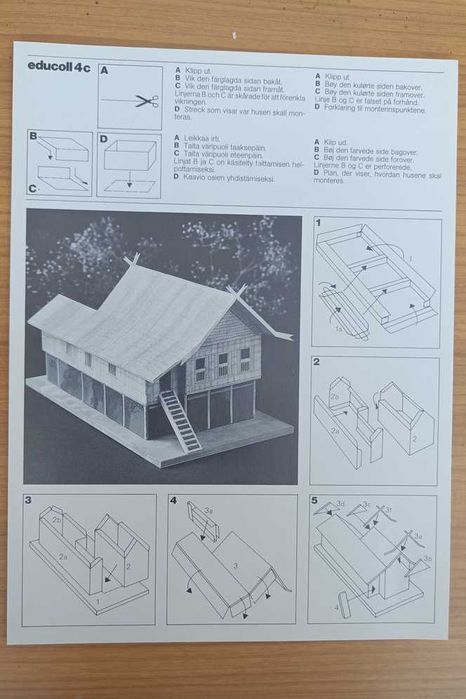Domki kartonowe do sklejania, educoll 4, educoll 5. UNICEF