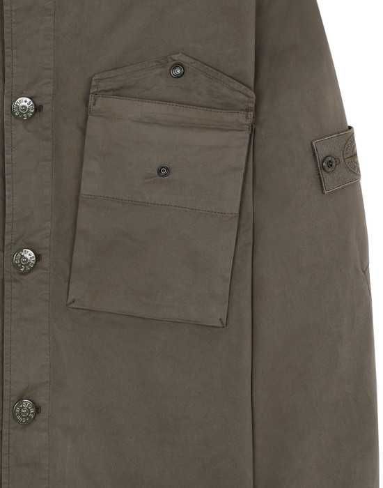 Куртка-сорочка STONE ISLAND 123F2 Ghost Piece Overshirt Khaki SI0106