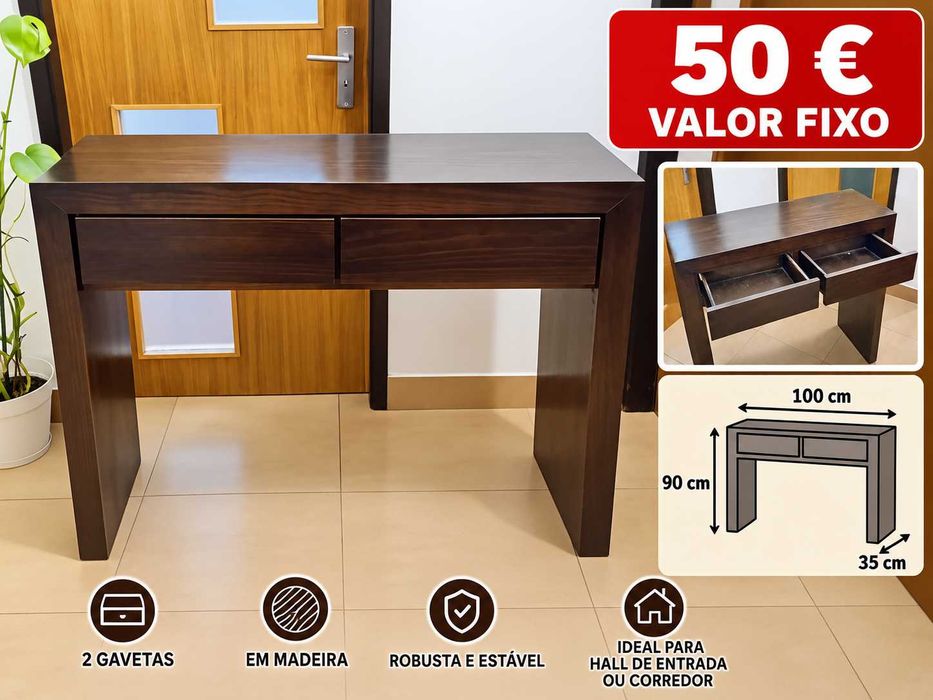 Consola de entrada em madeira – 50 €